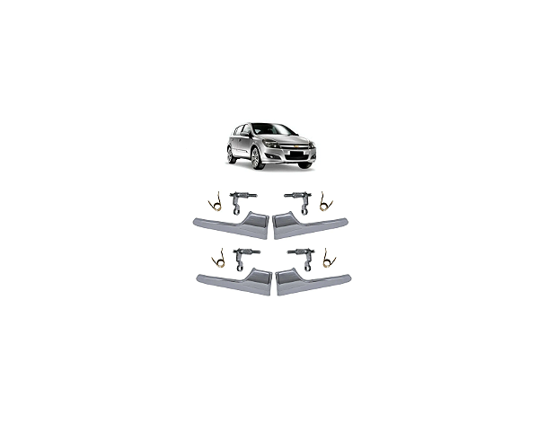 KIT 4 MAÇANETAS INTERNA PORTA NOVO VECTRA VECTRA GT CROMADA
