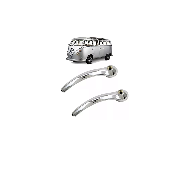 PAR MAÇANETA INTERN PORTA  DIANT KOMBI 57 Á 97 CROMADA METAL
