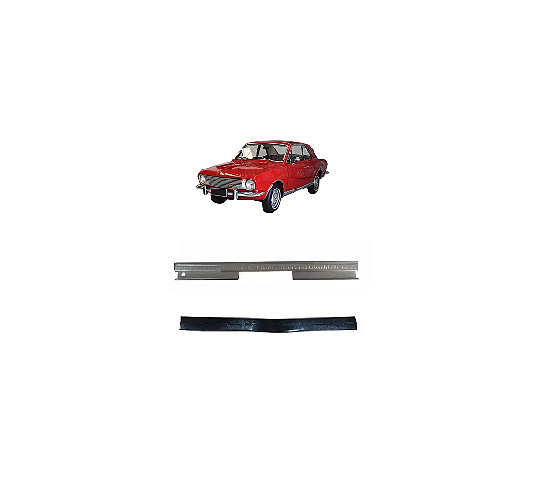 SUPORTE DO VIDRO DA PORTA COM BORRACHA BELINA CORCEL 1