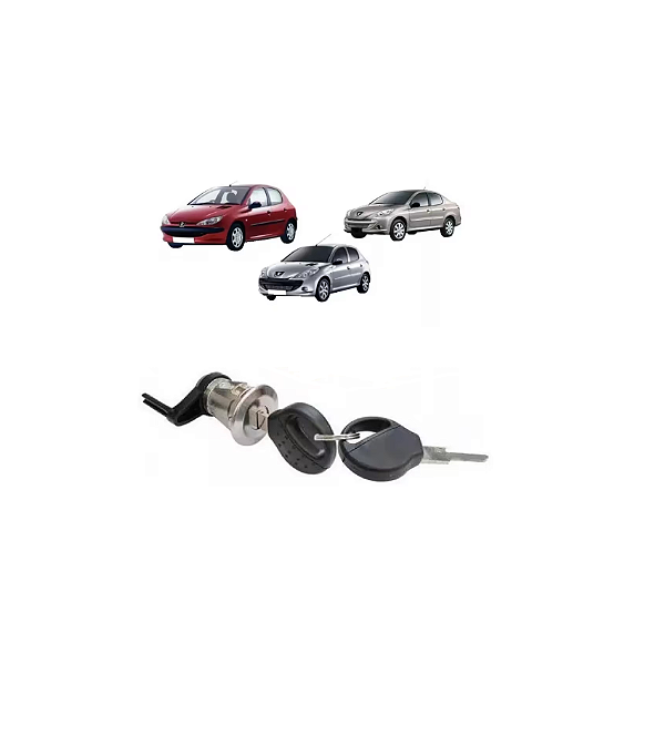CILINDRO COM CHAVE DA PORTA PEUGEOT 206 207