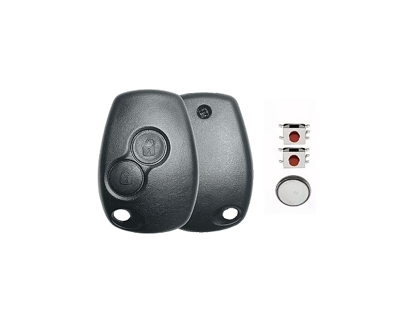 KIT CAPA CHAVE TELECOMANDO RENAULT LOGAN SANDERO 2 BOTÕES