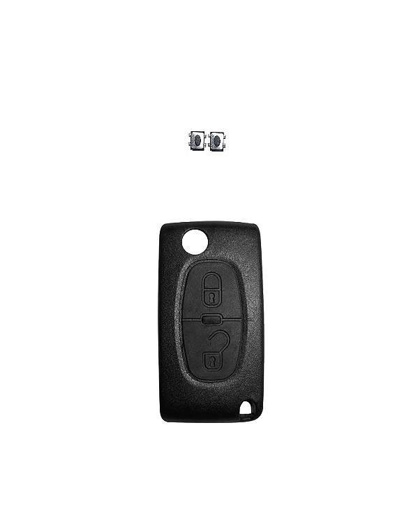 KIT CAPA CHAVE CANIVETE PEUGEOT CITROEN 2 BOTÕES