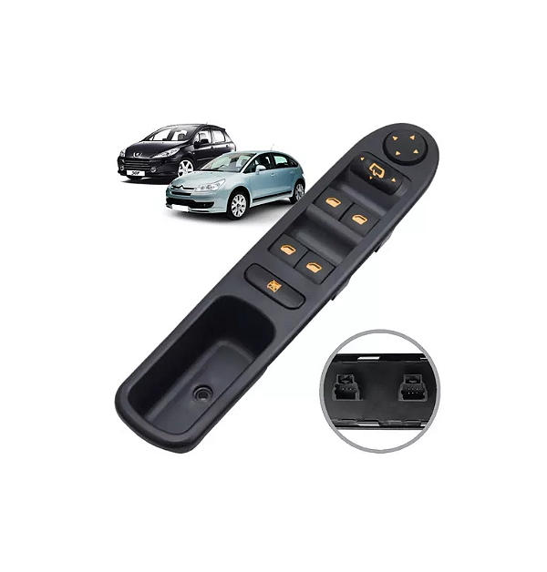 BOTÃO QUÁDRUPLO DO VIDRO PEUGEOT 307 CITROEN C4