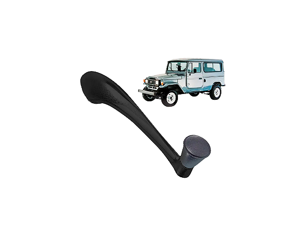 MANIVELA DO VIDRO DA PORTA TOYOTA BANDEIRANTE 83 Á 85 PRETA