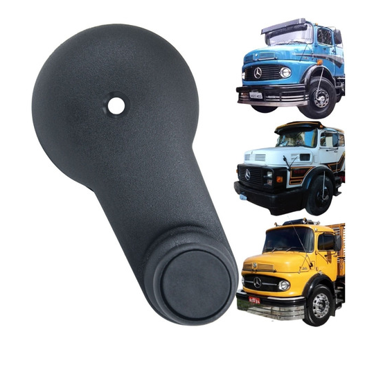 MANIVELA VIDRO DA PORTA  MB 1113 180D 94 Á 97 PRETA PLÁSTICA