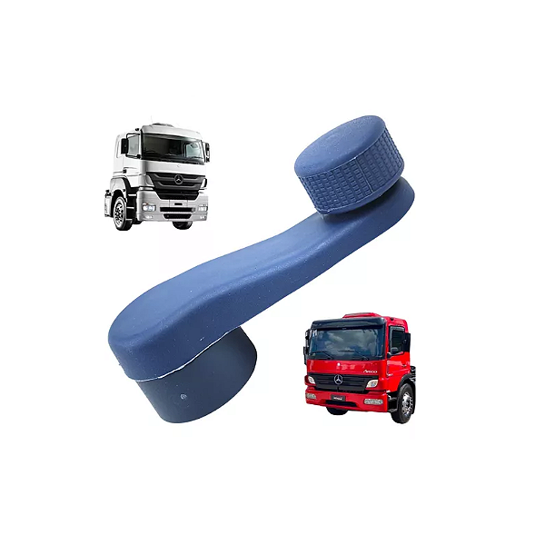 MANIVELA VIDRO PORTA  MB 1938S ATEGO AXOR COR AZUL