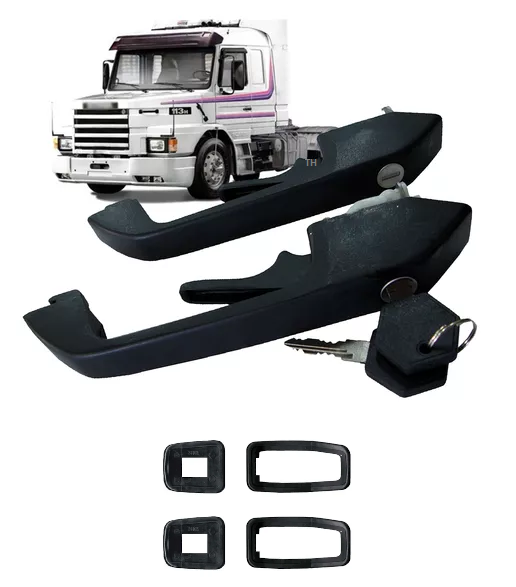 PAR MAÇANETA PORTA DIANTEIRA MESMA CHAVE SCANIA SAAB 112 113 142 143