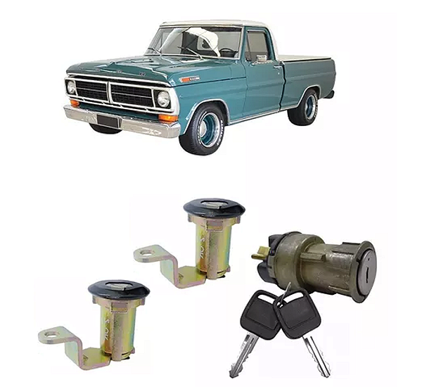 KIT CILINDROS COM MESMA CHAVE DA PORTA F1000 F100 72 Á 92