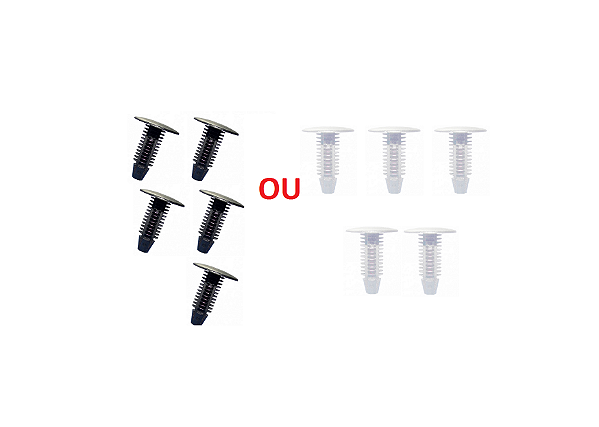 5 GRAMPOS REVESTIMENTO INTERNO FORD COR BRANCO