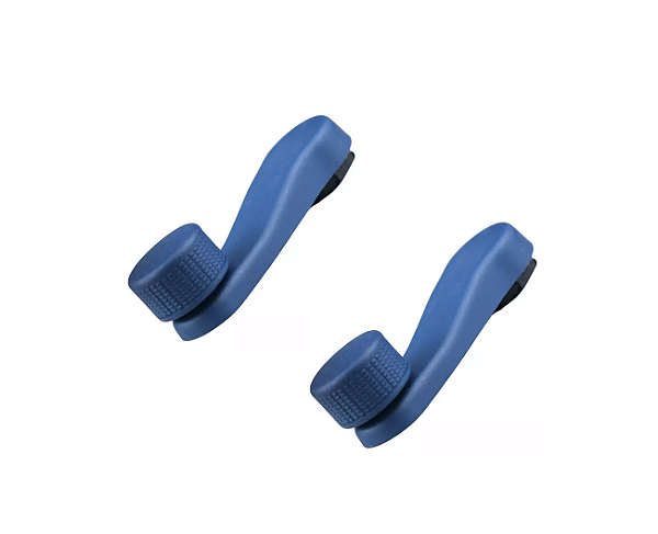 PAR MANIVELA AZUL  DO VIDRO DA PORTA  ACCELO
