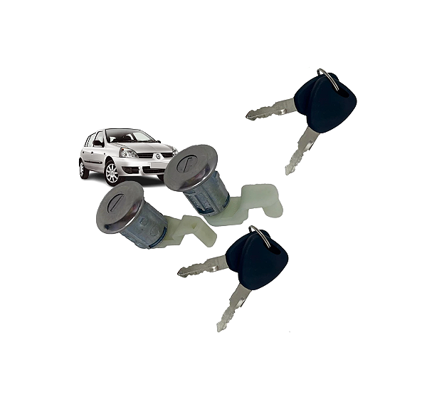 PAR CILINDRO COM CHAVES PORTA RENAULT CLIO 00 Á 16