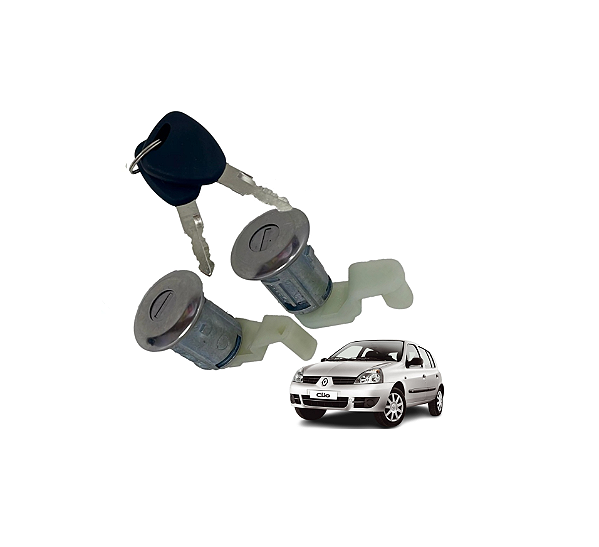PAR CILINDRO MESMA CHAVE PORTA RENAULT CLIO 00 Á 16