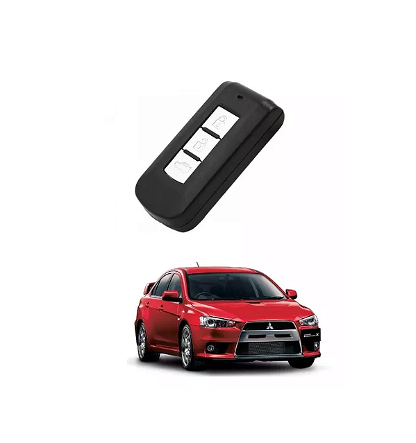 CARCAÇA DA CHAVE PRESENÇA MITSUBISHI 3 BOTÕES