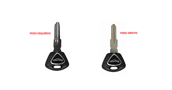 CHAVE GAVETA MOTO TRIUMPH COR PRETA FRISO ESQUERDO OU DIREITO