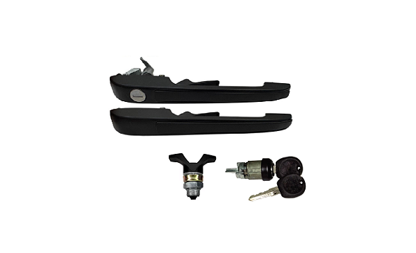 KIT MAÇANETA CILINDRO IGNIÇÃO PORTA MALAS COM CHAVE PARATI G1 86 Á 96
