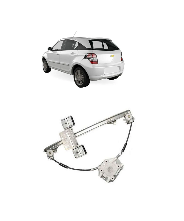 MÁQUINA VIDRO ELÉTRICA TRASEIRA AGILE 09 Á 14 PARA MOTOR MABUSHI
