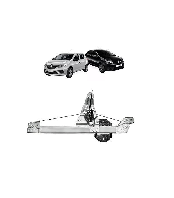 MÁQUINA VIDRO ELÉTRICA TRASEIRA SANDERO G2 LOGAN G2 PARA MOTOR MABUSHI