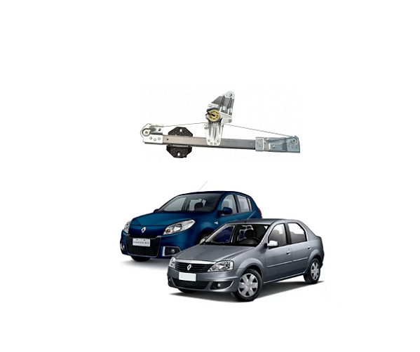 MÁQUINA VIDRO ELÉTRICA DIANTEIRA SANDERO G2 LOGAN G2 PARA MOTOR MABUSHI