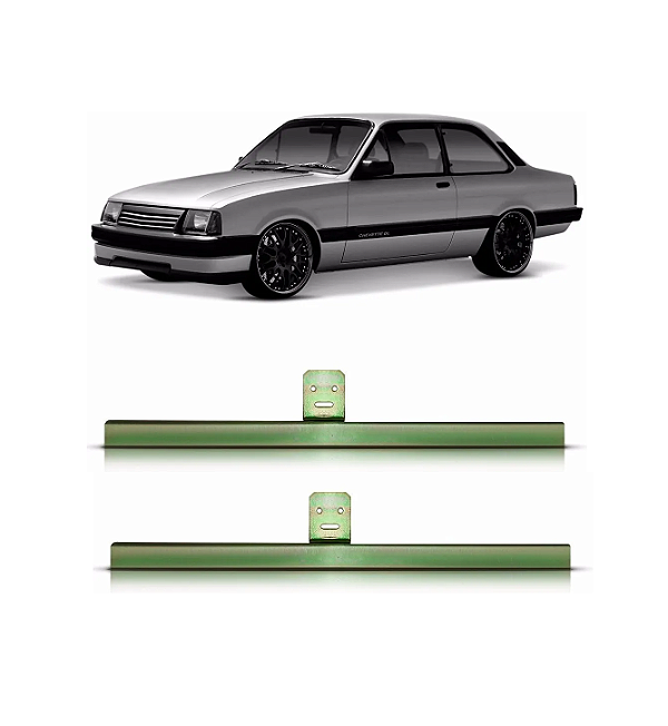 PAR SUPORTE VIDRO DA PORTA CHEVETTE 73 Á 93 MARAJÓ 81 Á 89