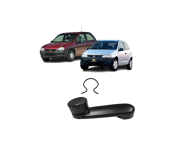 MANIVELA VIDRO DA PORTA CORSA CELTA ASTRA PRETA METAL