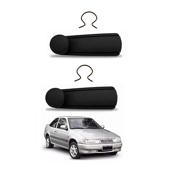 PAR MANIVELA VIDRO DA PORTA LOGUS POINTER PRETA