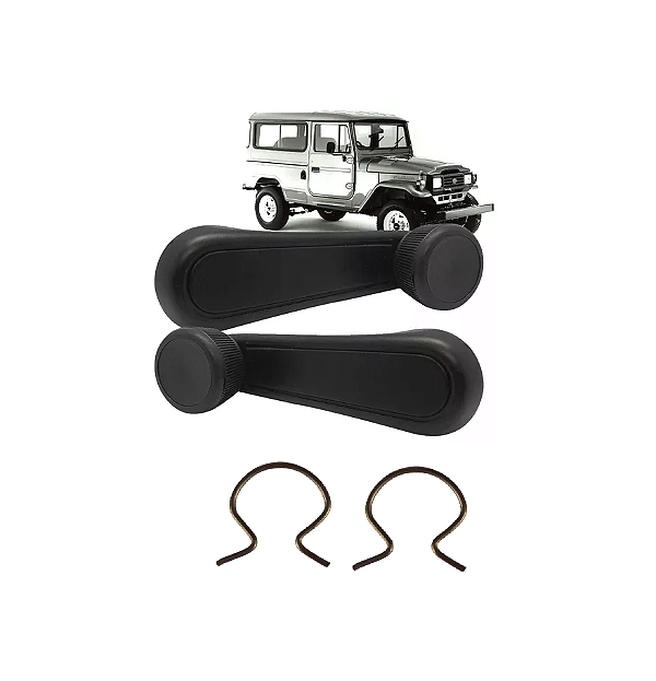 PAR MANIVELA VIDRO DA PORTA TOYOTA BANDEIRANTE 85 Á 01