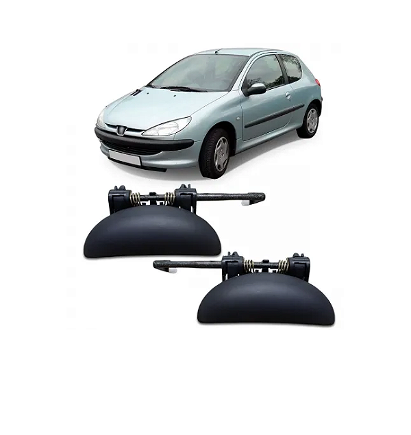 PAR MAÇANETAS DA PORTA DIANTEIRA PEUGEOT 206 207