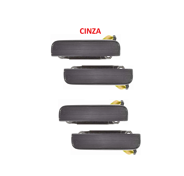 KIT 4 MAÇANETAS DA PORTA MONZA CHEVETTE MARAJÓ CINZA