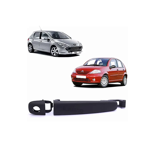 MAÇANETA EXTERNA PORTA CITROEN C3 03 Á 12 PEUGEOT 307 COM FURO