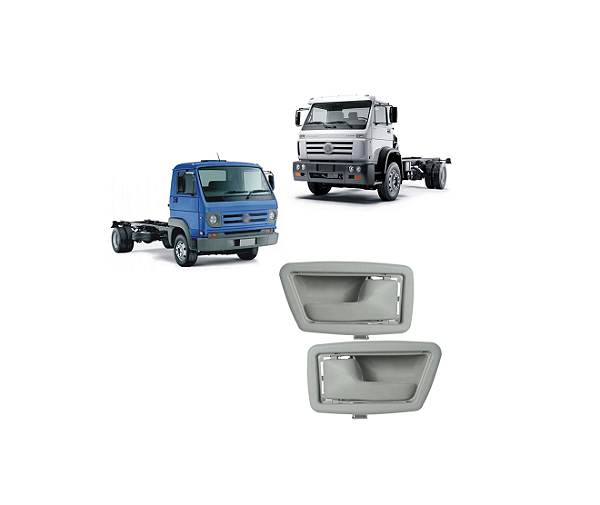 PAR MAÇANETA INTERNA PORTA DELIVERY TITAN APÓS 07 CINZA