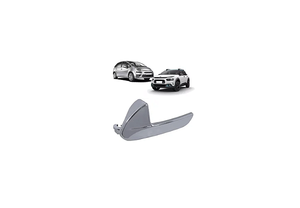 MAÇANETA INTERNA PORTA PEUGEOT 208 CITROEN CACTUS CROMADA FOSCO
