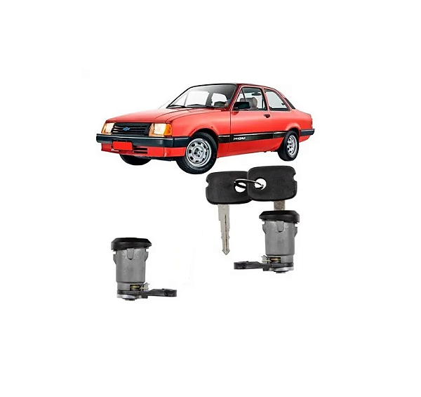 PAR CILINDROS CHAVES PORTA MONZA CHEVETTE PRETO