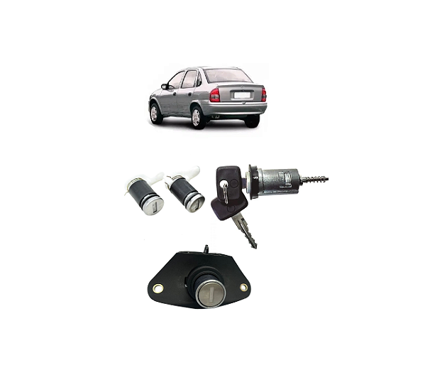 KIT CILINDRO MESMA CHAVE CORSA SEDAN G1 96 Á 04 MALA ELÉTRIC