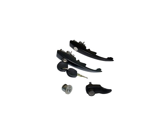 Kit maçanetas Cilindros mesma chave Brasilia Variant 2 Preto