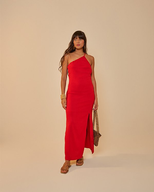 Vestido Cropped Bruna Vermelho