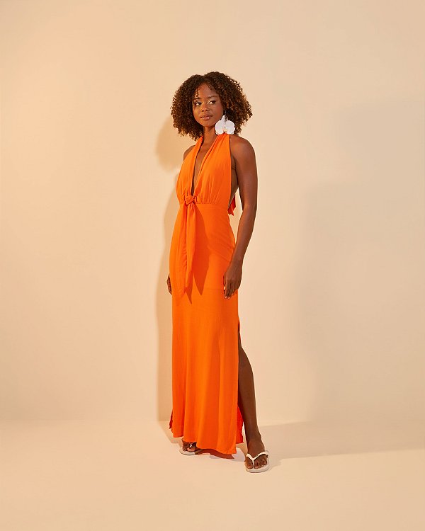 Vestido Longo Desiree Tangerina