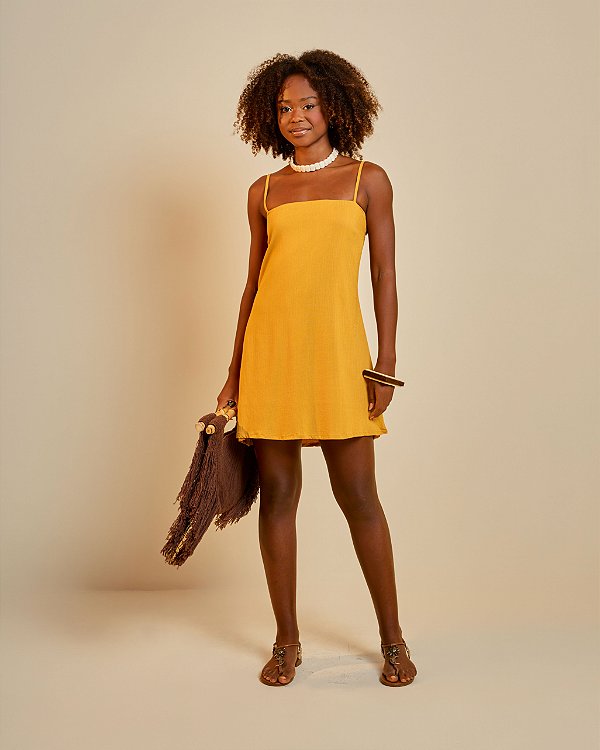 Vestido Melina Açafrão