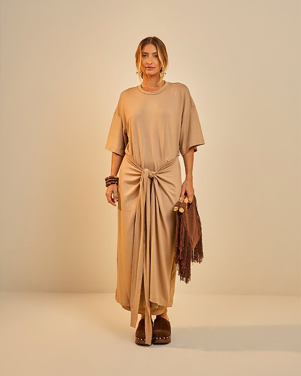 Vestido Longo Ilka Argila