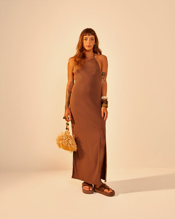 Vestido Cropped Bruna Chocolate