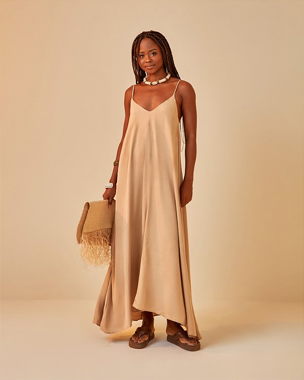 Vestido Longo Acetinado Bella Búzio