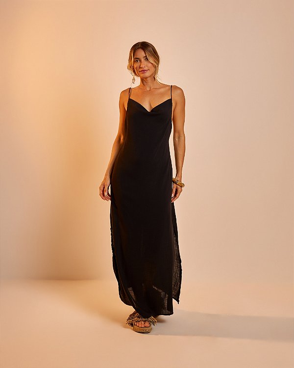 Vestido Cropped Iza Preto