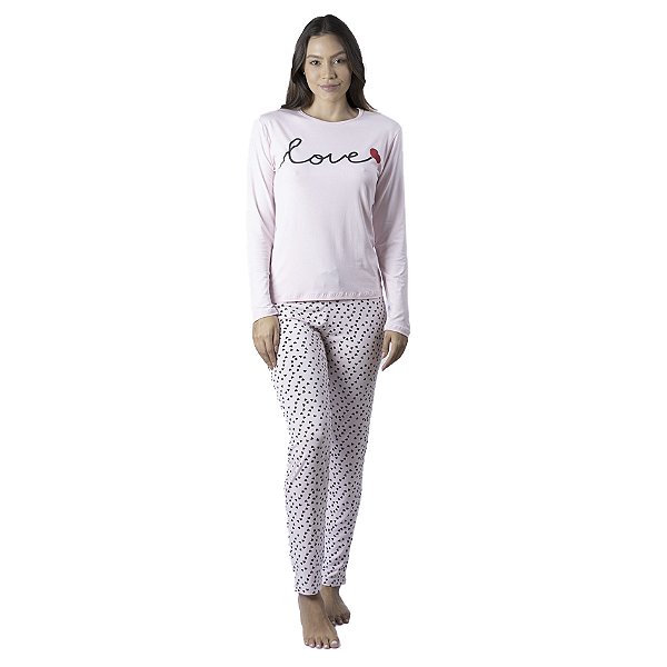 Pijama Feminino de Frio Manga Longa Rlove - Empório do Algodão