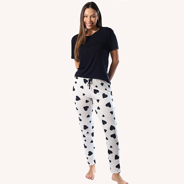Pijama Feminino Meia Estação Coração