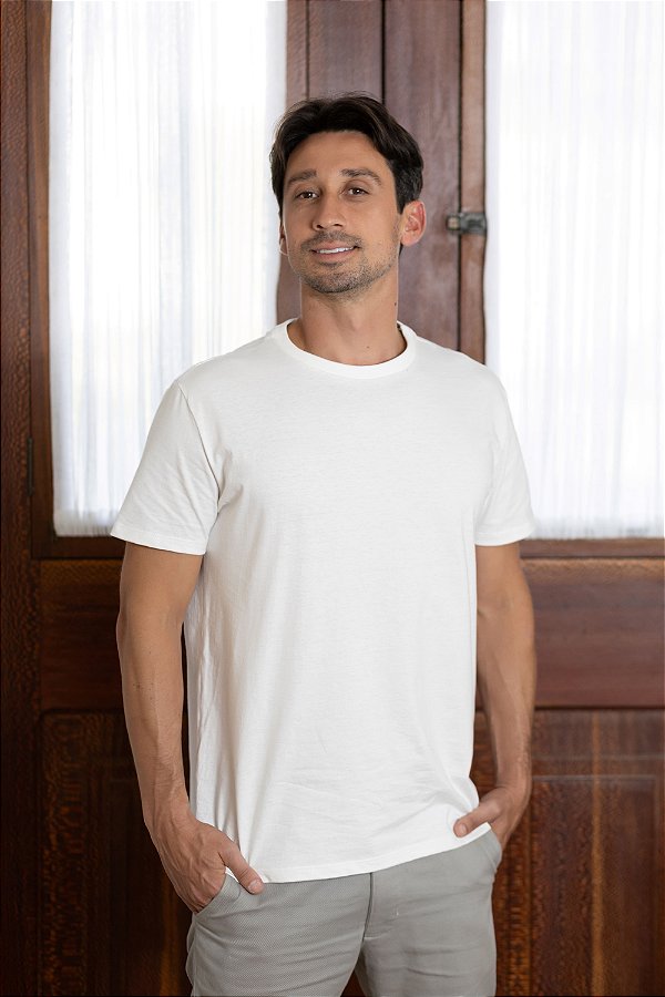 Camiseta Básica Branca Masculina