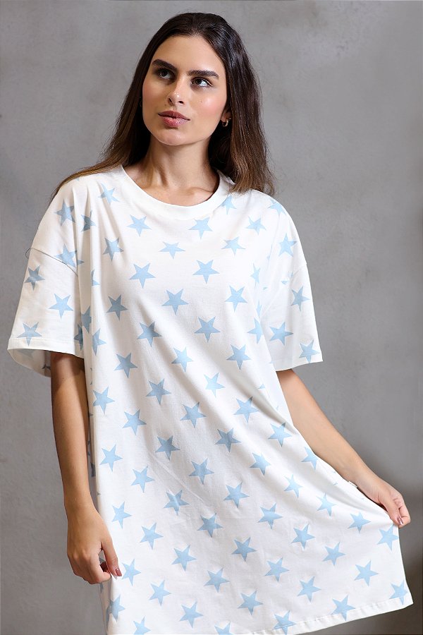 Camisetão Feminino Estrela 100% Algodão