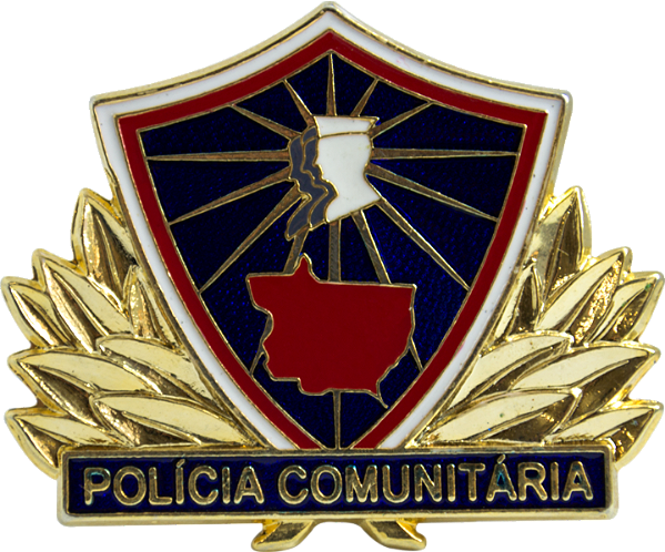 DISTINTIVO DE BOINA - POLÍCIA COMUNIT. / PROMOTOR MT