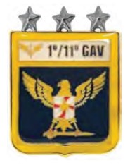 DISTINTIVO DE BOLSO - 1º/11º GAV 3 ESTRELAS