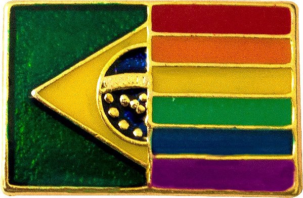 BOTTON - BANDEIRA BRASIL LGBT