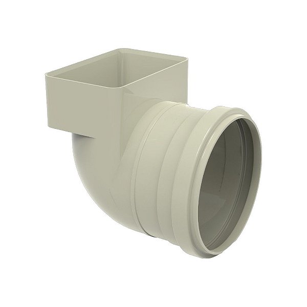 Joelho Transição Retangular Aquapluv 88x65x100mm Bege Tigre