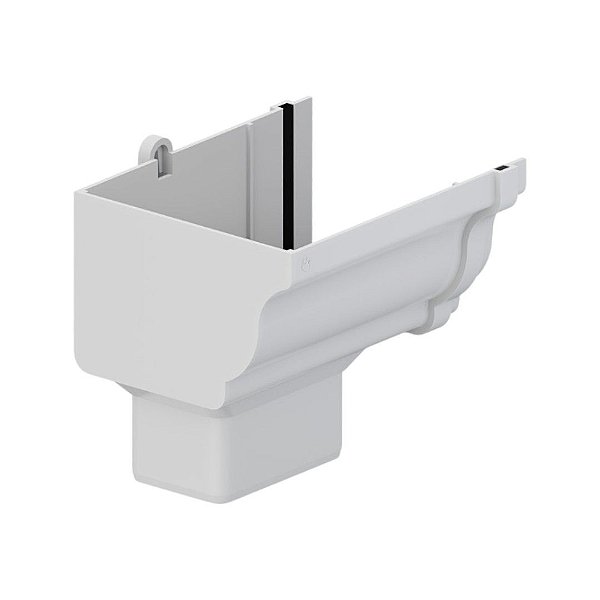 Bocal Retangular Esquerdo Aquapluv Style Branco Tigre